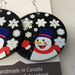 Hand Crafted Winter/Christmas earrings